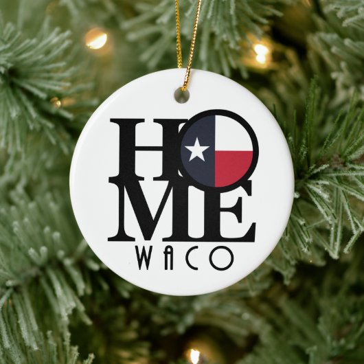 HOME Waco Texas Keramisch Ornament (Boom)