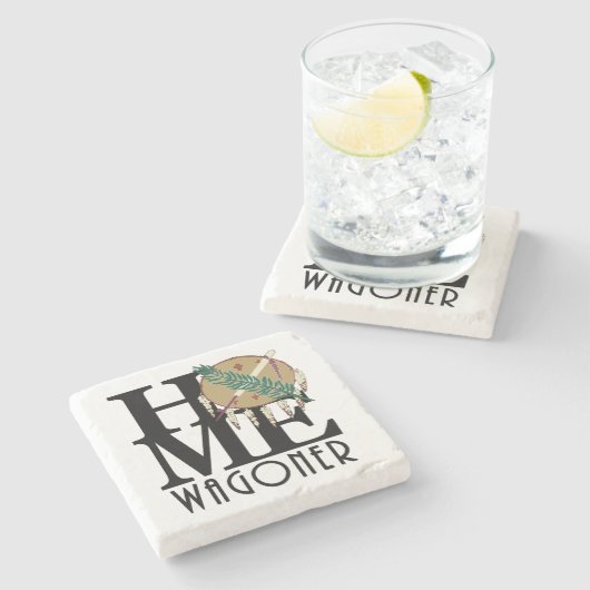 HOME Wagoner Oklahoma Stenen Onderzetter (Zijkant)