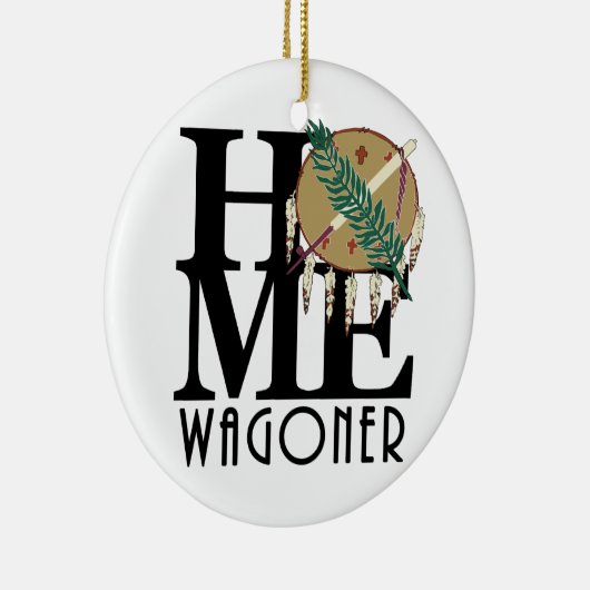 HOME Wagoner Oklahome Keramisch Ornament (Rechts)