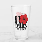 HOME Wahiawa Hawaii Red Glas (Achterkant)