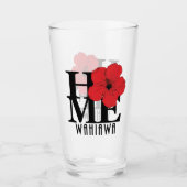HOME Wahiawa Hawaii Red Glas (Voorkant)