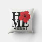 HOME Wahiawa Red Hibiscus Kussen (Achterkant)