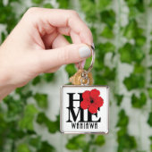HOME Wahiawa Red Hibiscus Sleutelhanger (Hand)