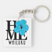 HOME Wailuku Blue Hibiscus Sleutelhanger (Achterkant)