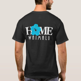 HOME Waimalu Blue Hibiscus (achterafdruk) T-shirt