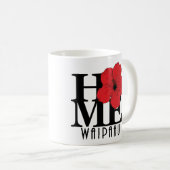 HOME Waipahu Hawaii 11oz red Hibiscus Koffiemok (Voorkant rechts)