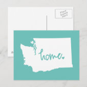 Home Washington Aangepaste kleur Briefkaart (Voorkant / Achterkant)