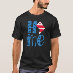 Home Washington DC in blokletters T-shirt