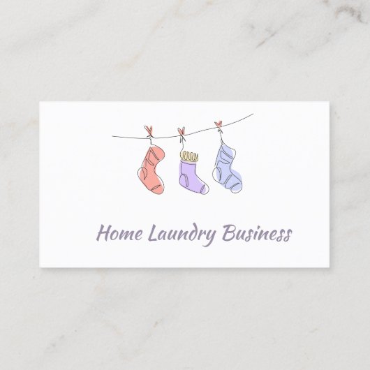 Home Wasserij Zakelijk Persoonlijk Visitekaartje (Achterkant)