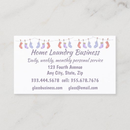 Home Wasserij Zakelijk Persoonlijk Visitekaartje (Voorkant)