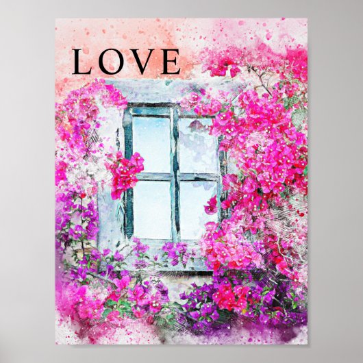 Home Waterverf Kantoor Decor Matte Poster (Voorkant)