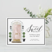 Home - We hebben roze Waterverf deur verplaatst Aankondiging (Staand voorkant)