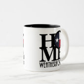 HOME Weatherford Texas Tweekleurige Koffiemok (Voorkant rechts)