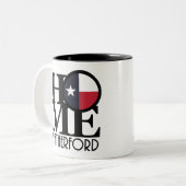 HOME Weatherford Texas Tweekleurige Koffiemok (Voorkant links)