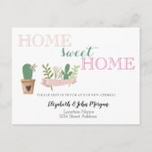 Home-weet-startpagina, Cactus Flower Announceme Aankondigingskaart (Voorkant)