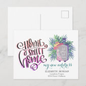 Home-weet-startpagina, Suitcase-palm Leaves Nieuw  Aankondigingskaart (Voorkant / Achterkant)