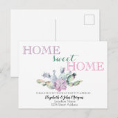 Home-weet-startpunt, Cactus Succulent Flower Aankondigingskaart (Voorkant / Achterkant)