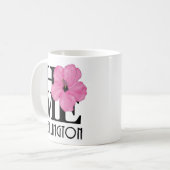 HOME Wellington Pink Hibiscus 11oz Koffiemok (Voorkant links)