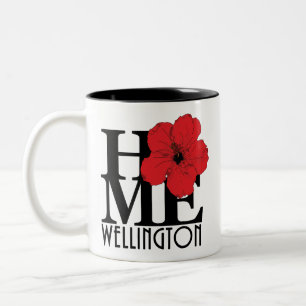 HOME Wellington Red hibiscus 11oz Tweekleurige Koffiemok