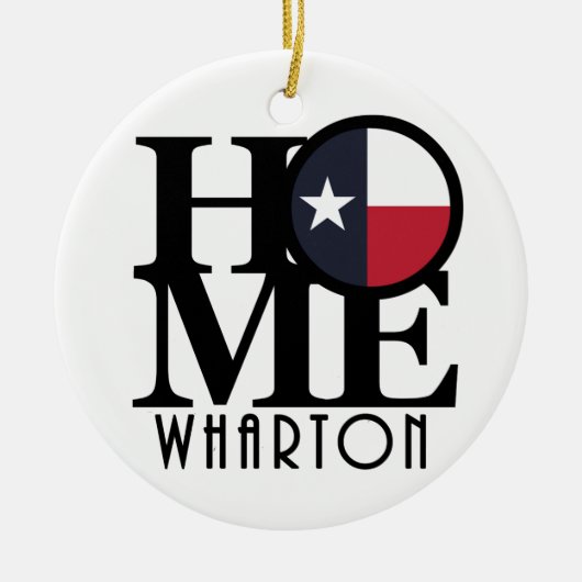 HOME Wharton Texas Keramisch Ornament (Voorkant)