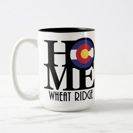 HOME Wheat Ridge Colorado 15oz Tweekleurige Koffiemok (Links)