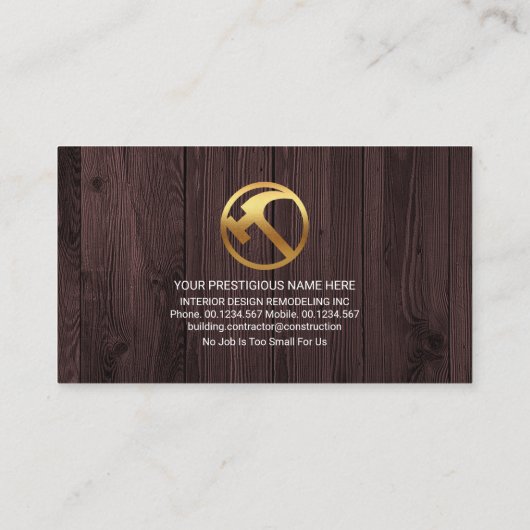 Home Wheelbarrow Repair Tools on Timber Visitekaartje (Achterkant)