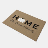 Home White Pumpkin Persoonlijke Herfst voor achter Deurmat (Schuin)