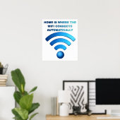 Home Wifi Funny Poster (Thuiskantoor)
