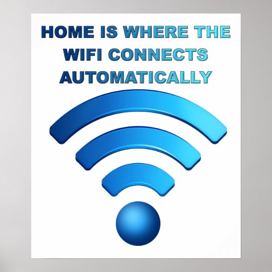 Home Wifi Funny Poster (Voorkant)