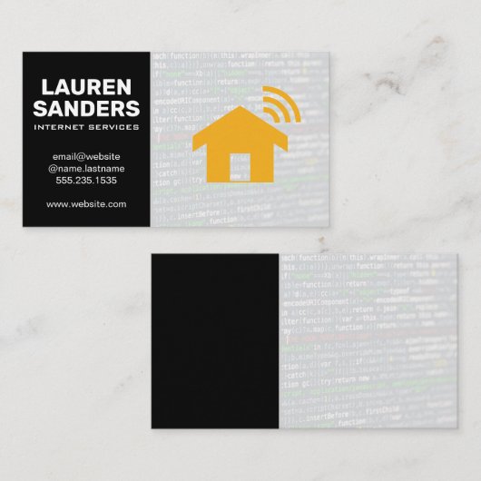 Home WiFi | Internetdiensten Visitekaartje (Voorkant / Achterkant)
