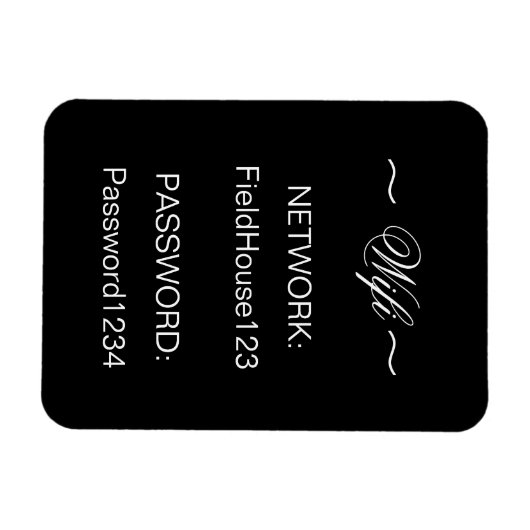 Home WIFI-netwerk- en wachtwoordkoelkast Magneet (Horizontaal)