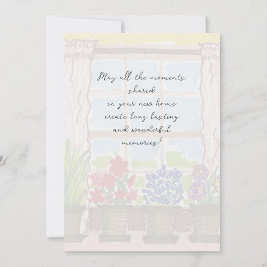 Home Windows Planten Aangepaste vierkant Kaarten (Achterkant)