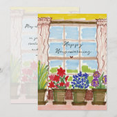 Home Windows Planten Aangepaste vierkant Kaarten (Voorkant / Achterkant)