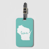 Home Wisconsin Custom Color Bagagelabel (Voorkant (verticaal))