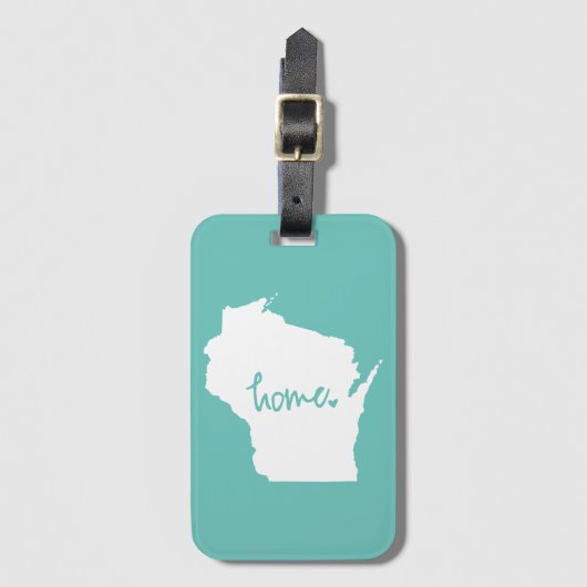 Home Wisconsin Custom Color Bagagelabel (Voorkant (verticaal))