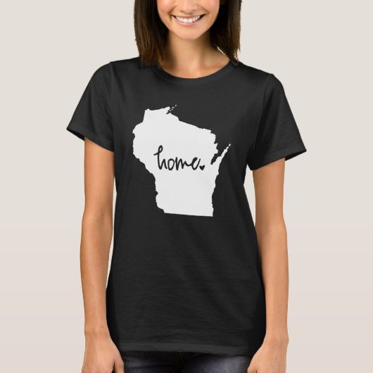 Home Wisconsin Custom Color T-shirt (Voorkant)