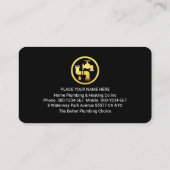 Home With Leaking Plumbing Gold Pipes Visitekaartje (Achterkant)