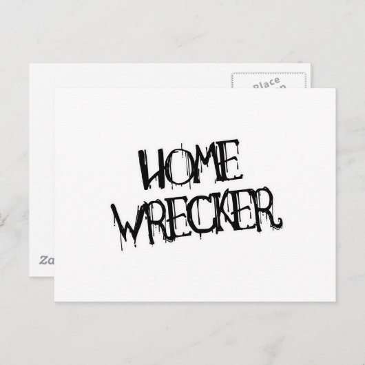 HOME WRECKER BRIEFKAART (Voorkant / Achterkant)