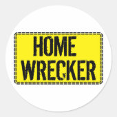 Home Wrecker Ronde Sticker (Voorkant)
