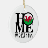 HOME Wrexham Wales Keramisch Ornament (Rechts)