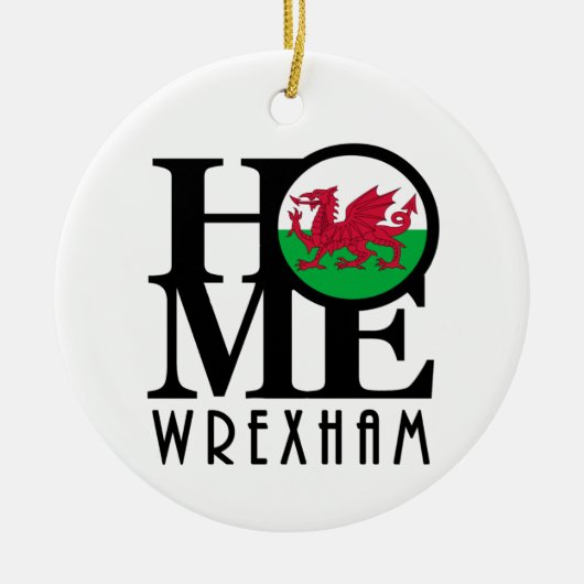 HOME Wrexham Wales Keramisch Ornament (Voorkant)