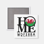 HOME Wrexham Wales Magneet (Voorkant / Achterkant)