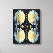 Home Yellow Rose Abstracte Inspirerend woorden Canvas Afdruk (Voorkant)