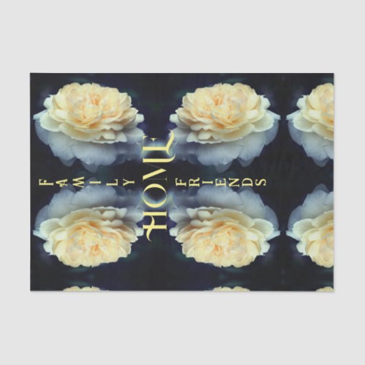 Home Yellow Rose Inspirerend Words ontkoppelen Tissuepapier (Voorkant)