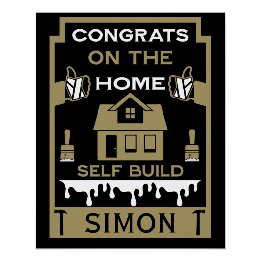 Home Zelfbouw Gefeliciteerd Perfect Poster (Voorkant)