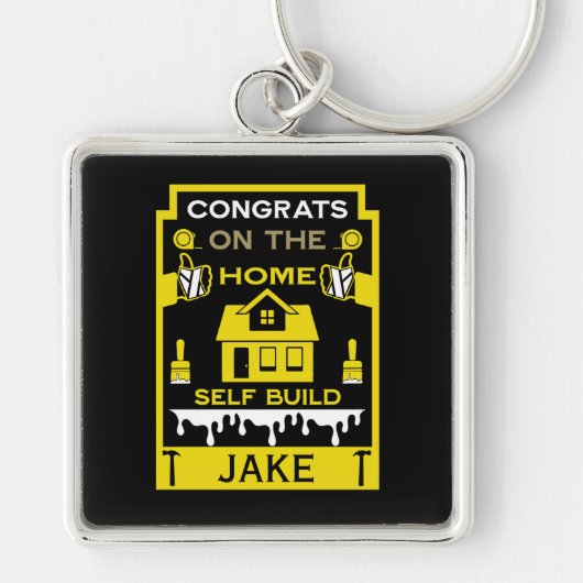 Home Zelfbouw Gefeliciteerd Sleutelhanger (Voorkant)