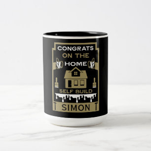 Home Zelfbouw Gefeliciteerd Tweekleurige Koffiemok