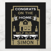 Home Zelfbouw Gefeliciteerd Wijn Etiket (Enkel label)