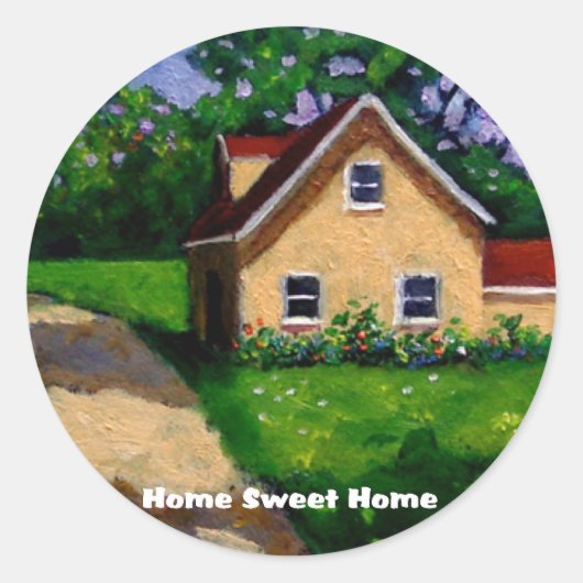 HOME ZOET HOME COUNTRY COTTAGE RONDE STICKER (Voorkant)