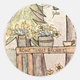 Home Zoete bloemen Ronde Sticker